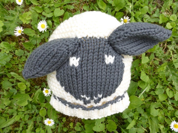 BABY KNITTING PATTERN in pdf - Little Sheep Hat for Babies