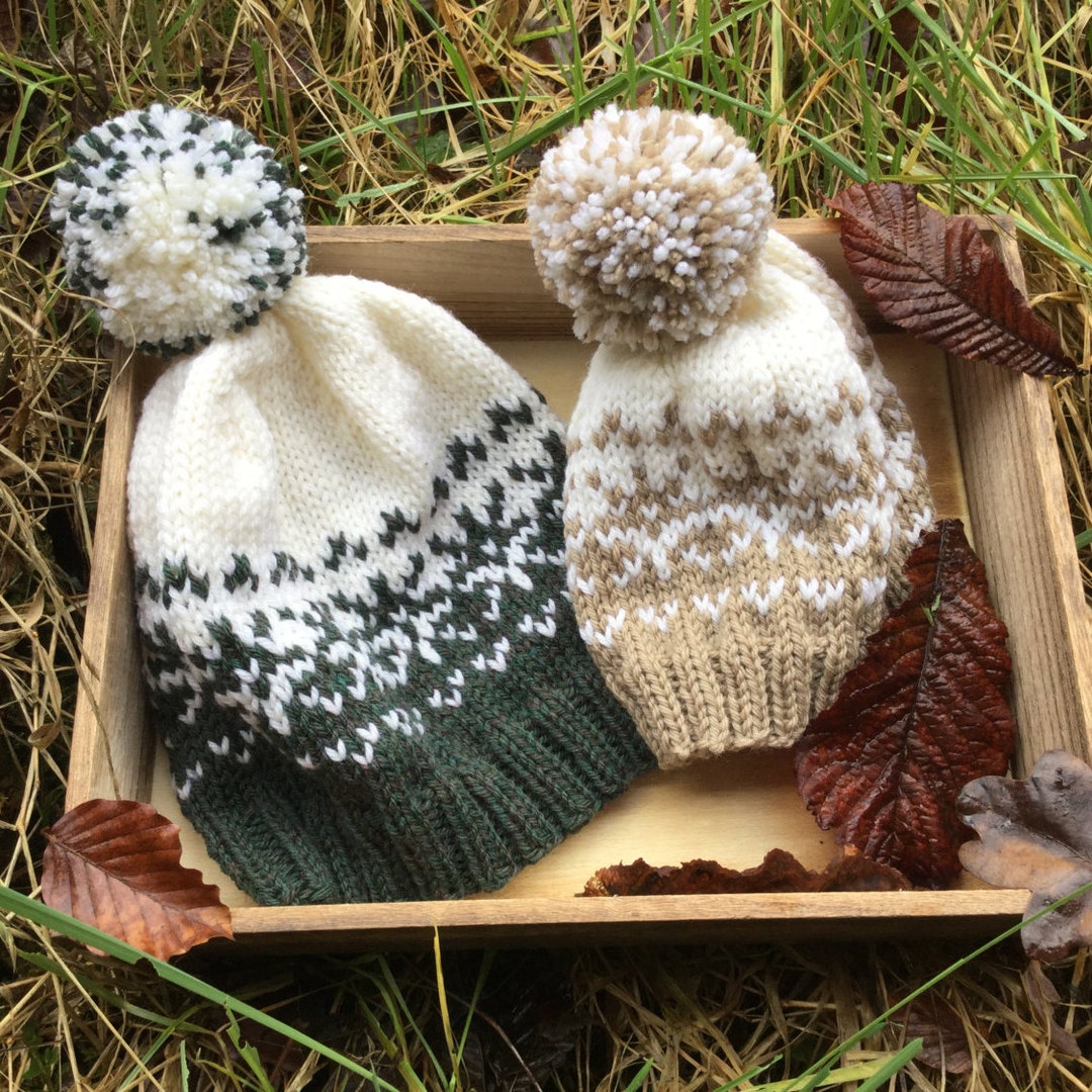 Fair Isle Snowflake Wool Hand Knit Beret - brand new Day 4 of our Advent calendar reveals the Ella beret, named  main image 4