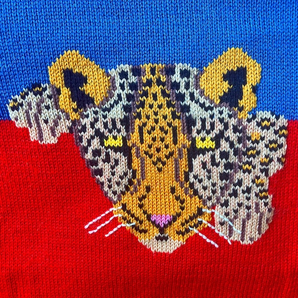 Leopard KNITTING CHART in PDF, Big Cats knitting pattern, Instant Download