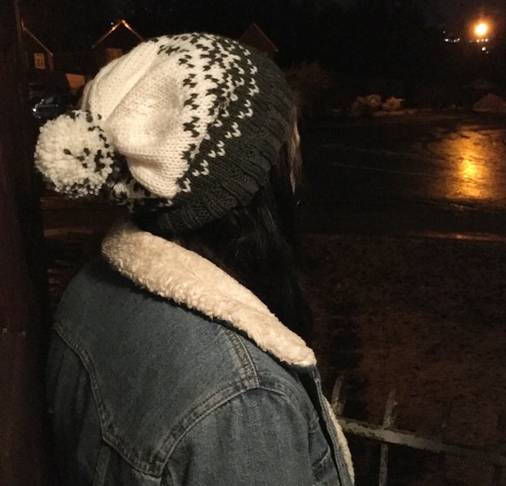 Nordic Snowflake Hat Knitting Pattern - Fair Isle Beanie - Etsy display picture 1