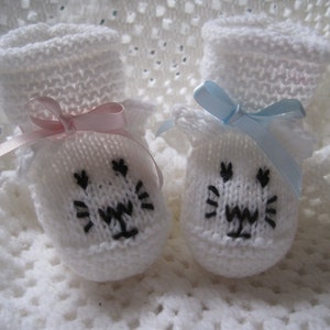 BABY KNITTING PATTERN in pdf - Little Kitten Baby Booties