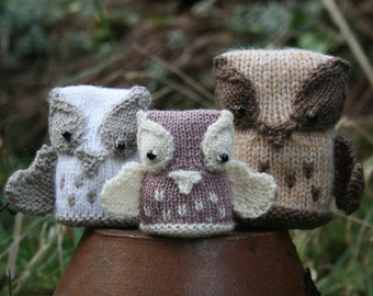 KNITTING PDF PATTERN - The Hoot Family - Cute Owl Softies