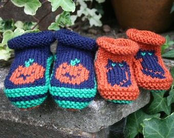 Halloween Baby Booties KNITTING PATTERN in pdf, Cat Booties, Autumn Fall knitting, Instant Download