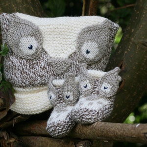Owl Baby Hat and Booties, BABY KNITTING PATTERN in pdf , Owl hat, Owl Booties, Woodland accessories, Instant download, Baby shower