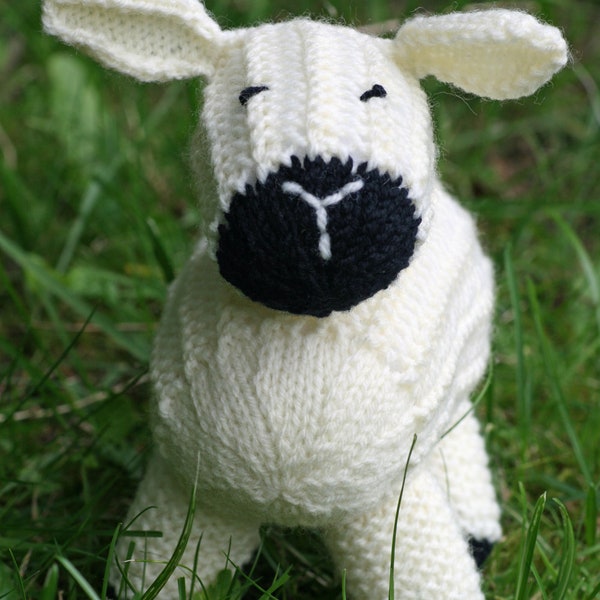 Sheep Soft Toy KNITTING PATTERN | Lucy Lamb Softie is a cute toy instant download pattern for you to make as a DIY gift or baby shower gift