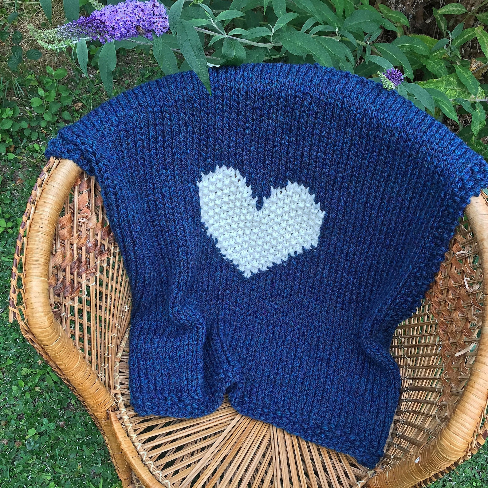 Heart Baby Blanket KNITTING PATTERN in Pdf Cute Blanket Etsy