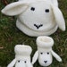 BABY KNITTING PATTERN in pdf - Snugly Sheep Hat and Booties - For Babies