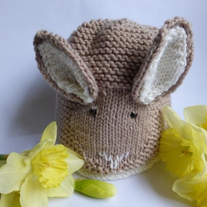 Baby Bunny Hat KNITTING PATTERN in pdf | A cute bunny knit for an Easter baby, baby shower, DIY gift or photo prop. Instant Download pattern