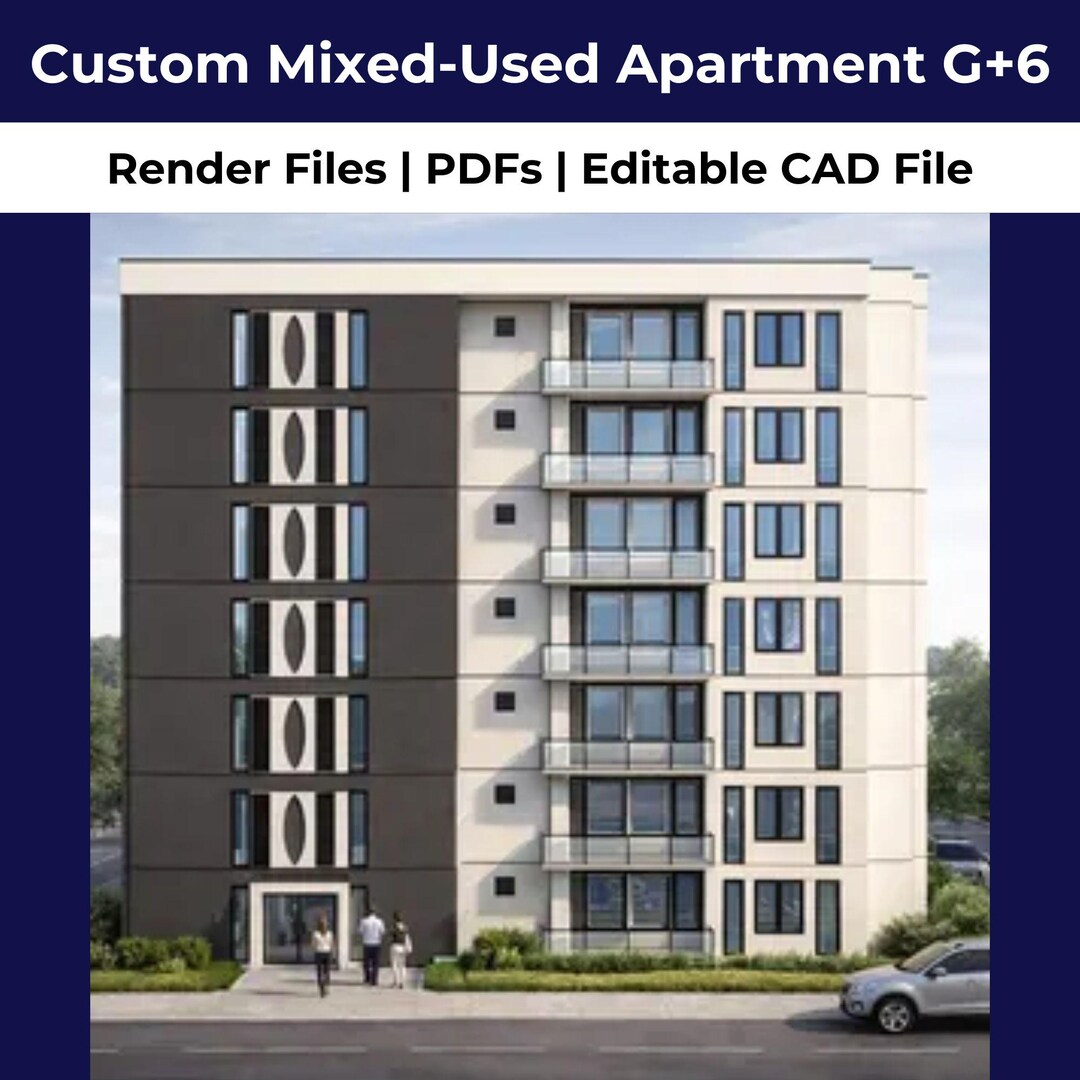 Custom G+6 Apartment Floor Plan Design | Residential Building CAD ...