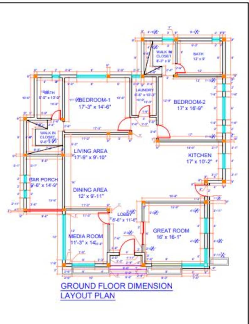 Modern 2 Bedroom Single-storey House Plan | PDF, Editable CAD File ...