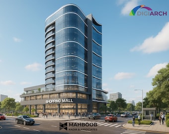 Commercial Building Plan G+12 | Shopping Mall + Office Design | High Rental Project  | Digitaldownload