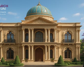 Luxury Neoclassical Villa House Plan | (PDF Download)