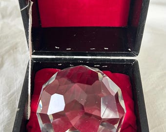 Vintage Swarovski Faceted Crystal Paperweight