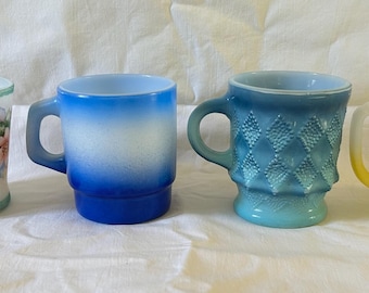 4 Vintage Fire King Mugs