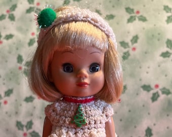 Christmas Cutie for Tiny 8” Betsy McCall or Ann Estelle or Kickit by JDL Doll Clothes