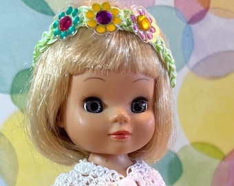 Sparkled Flowers for Tiny 8” Betsy McCall or Ann Estelle or Kickit by JDL Doll Clothes
