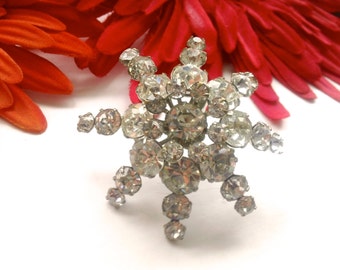 Twinkling Star Rhinestone Brooch Vintage Fashion Jewelry