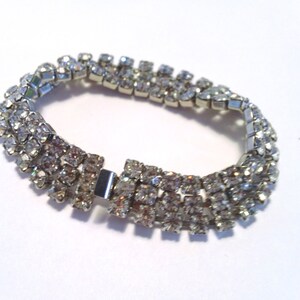Braccialetto glamour con strass per spose, matrimonio retrò