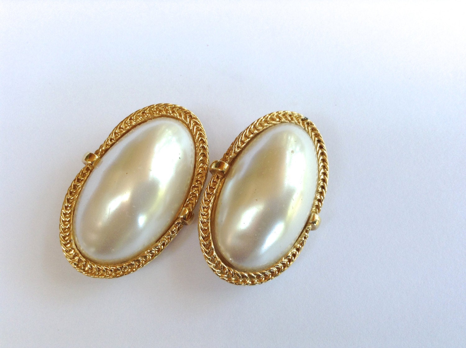 Faux Perlen Braut Ohrringe Glam Girl lange weiße Fashion | Etsy