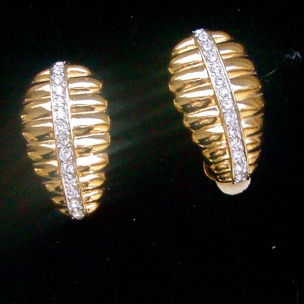 Vintage Nolan Miller Designer Earrings Bridal Fashion Mad Men Party Jewelry