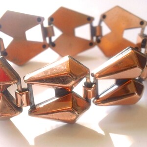 Copper Modernist Link Bracelet