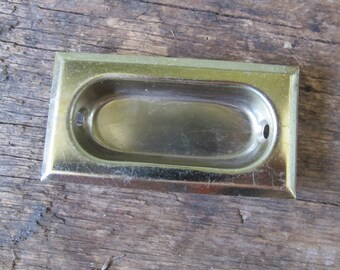 Vintage New Round Flush Mount Door Pulls Set Of 3 Gold Etsy