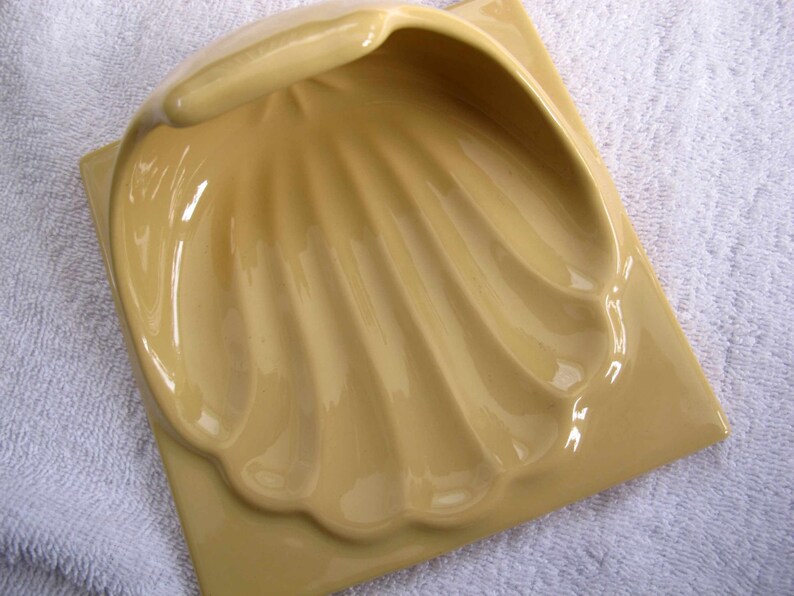 Gold Shell Soap Dish Wall Tile / Vintage new ceramic bathtub Etsy