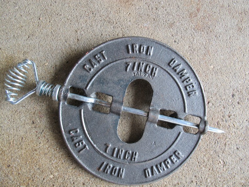 Cast Iron 7 inch Damper NOS / vintage new stove pipe damper Etsy
