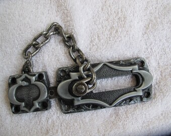 Amerock Monterey Chain door security guard / Vintage Antiqued Silver Amerock security chain / C-6365-AS / Door chain lock