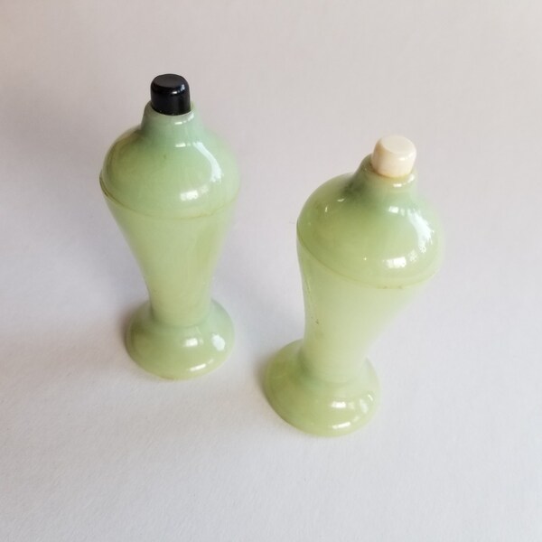 Jadeite Salt and Pepper Shakers Etsy