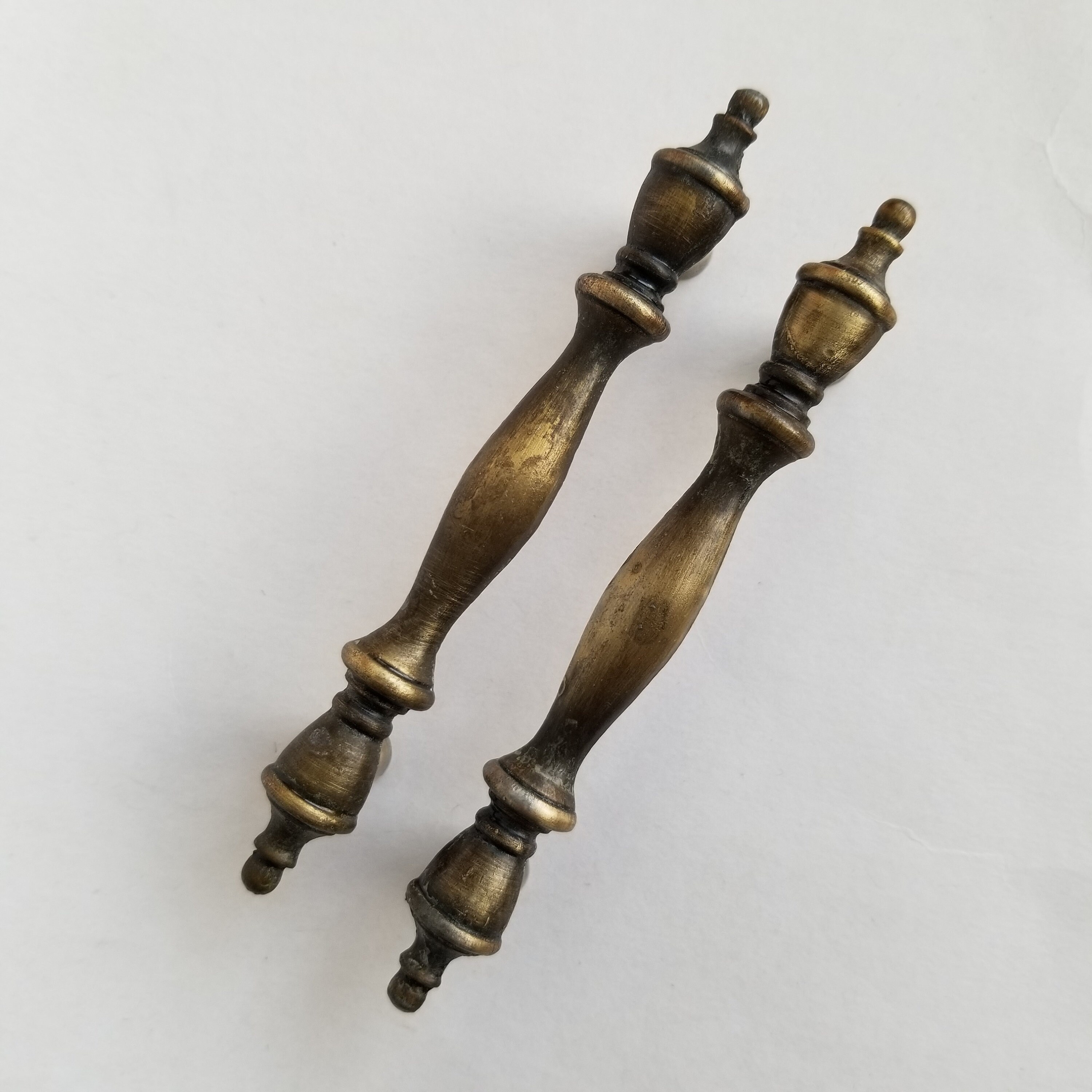 Pair of Salvaged vintage colonial style drawer pulls 3 inch Etsy