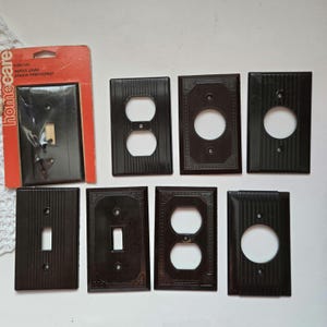 Choice of vintage Bakelite toggle or duplex switch covers / single switch wall plate / Uniline triple rocker / GE switch cover / Smith Sone