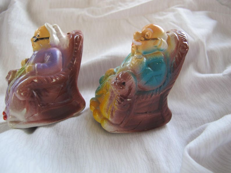 Vintage Grandma Grandpa salt and pepper shaker set / Rocking Etsy