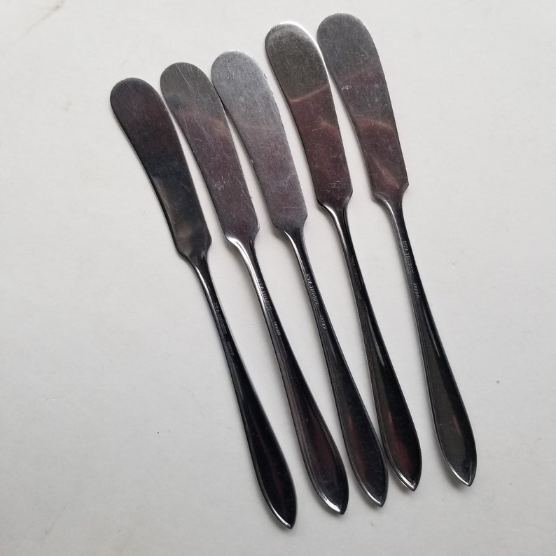 Vintage Daisy Butter Knife Set set of 5 / Atomic Daisy Etsy