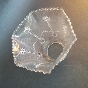6-sided clear glass ceiling light shade / dotted light shade