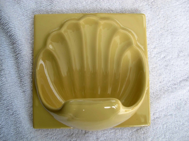 Gold Shell Soap Dish Wall Tile / Vintage new ceramic bathtub Etsy