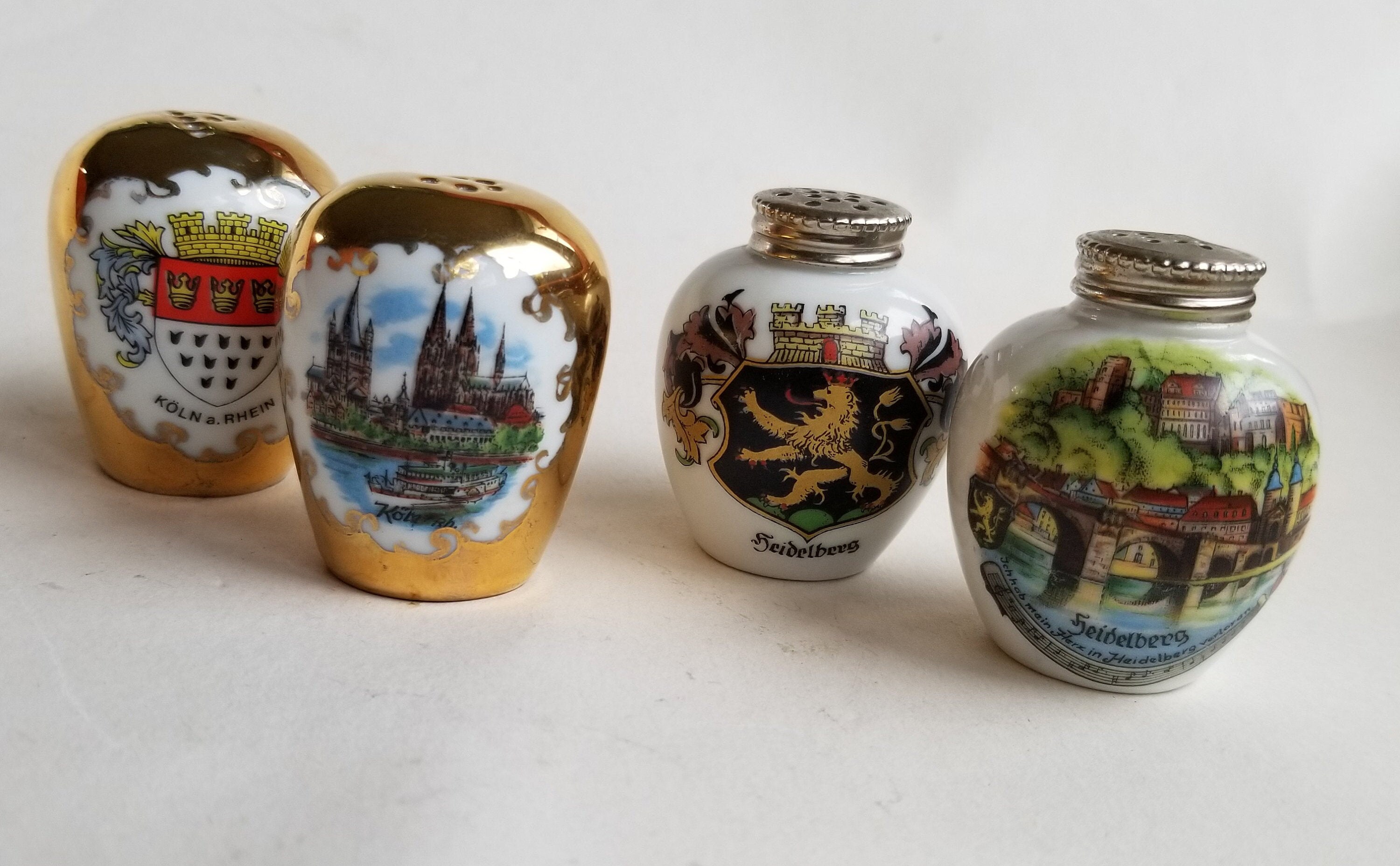 Two pairs vintage Germany Salt and Pepper shakers / Gerold Etsy