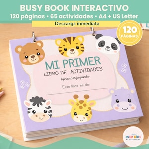 Libro de Actividades para Niños en Español | Busy Book Imprimible en PDF | 120 Páginas | Preescolar