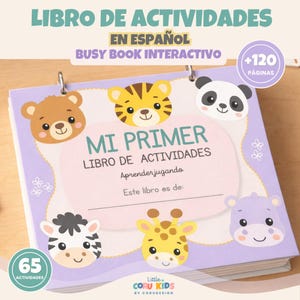 Spanish Activity Book for Kids | 120-Page Preschool Busy Book | 65 Printable Learning Activities PDF
