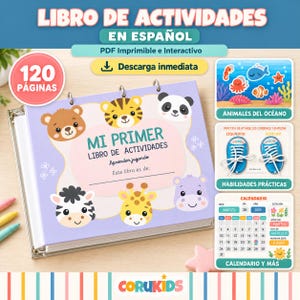 Libro de Actividades para Niños en Español | Busy Book Imprimible PDF | 120 Páginas | 65 Actividades Preescolares