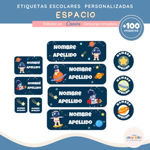 School Space Labels | Personalized for Kids | Editable in Canva | Printable