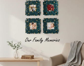 Hand Carved Mistletoe Photo Frame, 5th Anniversary Wood Gift