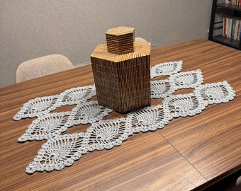 Handmade Crochet Table Runner – Cotton Yarn – Made to Order Home Decor
