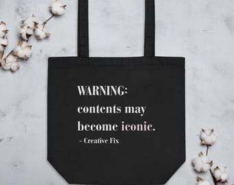 Eco Tote Bag: WARNING (Two-sided)