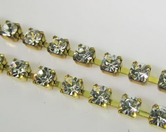 2 Feet 3mm Crystal Rhinestone Cup Chain Ch223