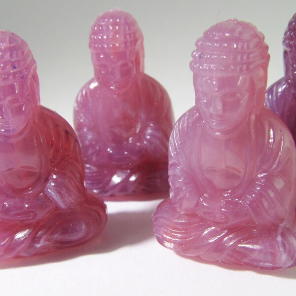 6 Lilac Lavender Buddha Beads Bd01a