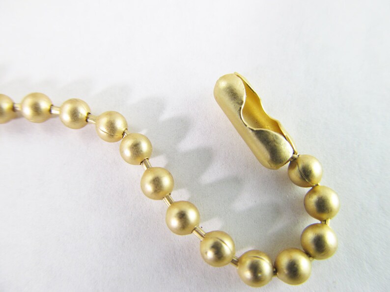 4 3.2mm Matte GoldPlated Ball Chain Clasp Connectors Mt170 Etsy