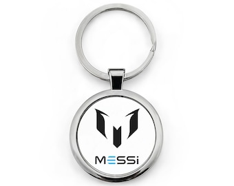 Lionel Messi Steel Keychain | Football Player Stainless Steel Keychain
