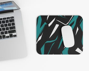 Teal & Black Mouse Pad, Racing Aesthetic Mouse Pad, Team Mouse Pad, Fan Mouse Pad, Office Decor, Gamer Mouse Pad, Racing Mouse Pad