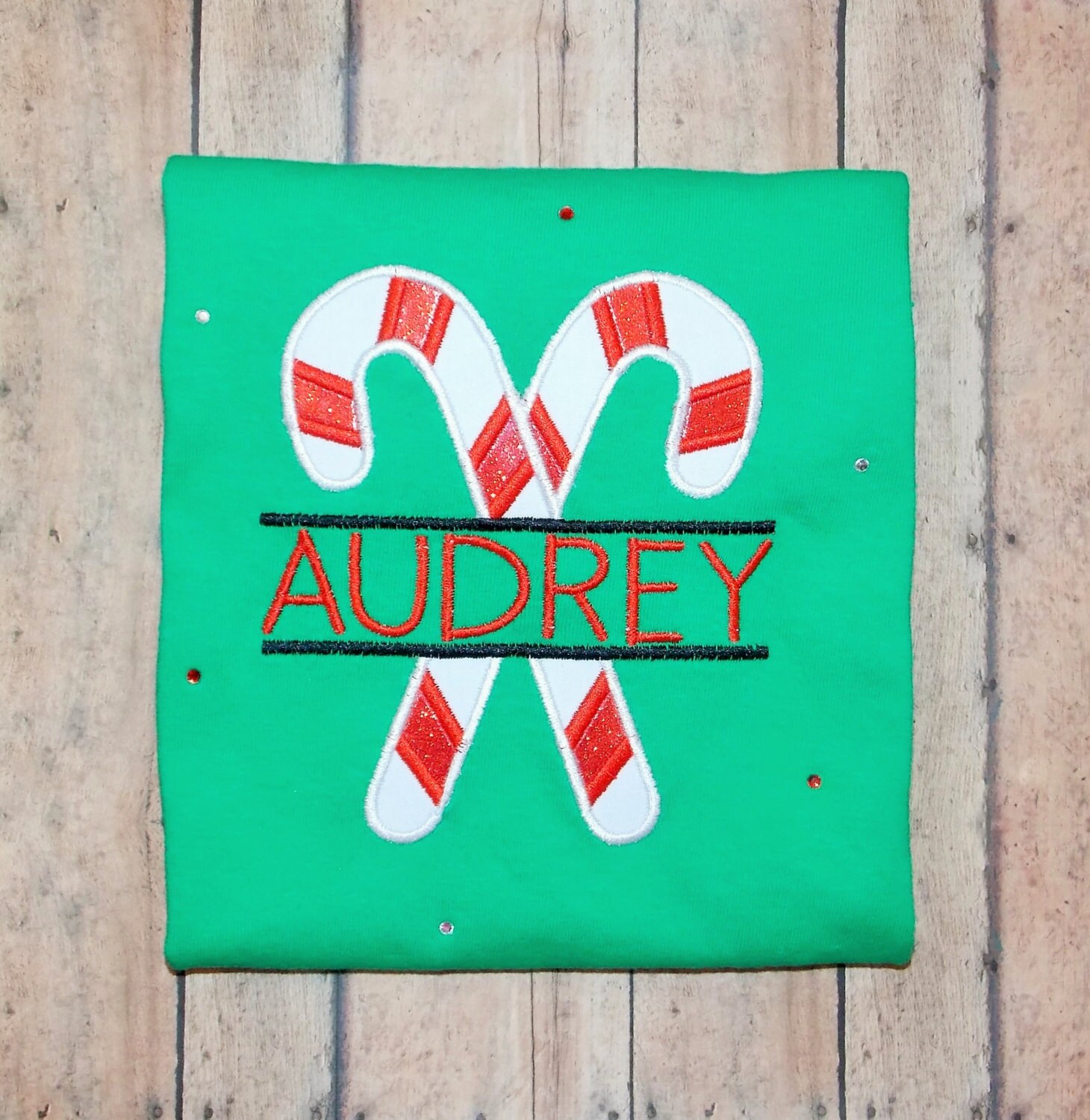 Candy Cane Shirt Embroidered Applique Bodysuit Christmas Etsy